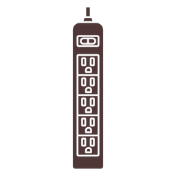 Electric extension cord cut out PNG Design