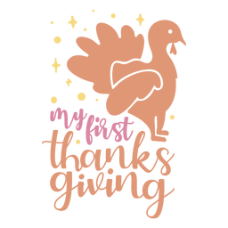 My first thanks giving flat PNG Design Transparent PNG