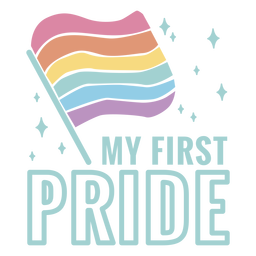 My first pride quote flat PNG Design