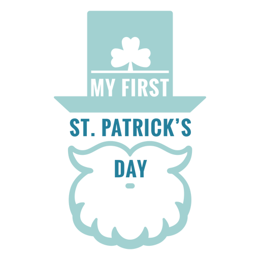 My fisrt St. Patrick's day quote flat PNG Design