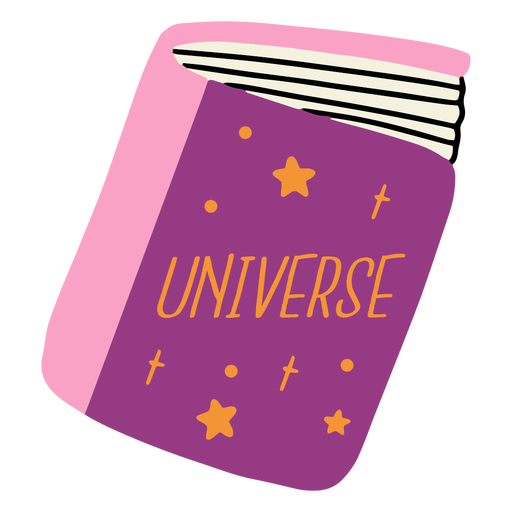 Universe book semi flat PNG Design