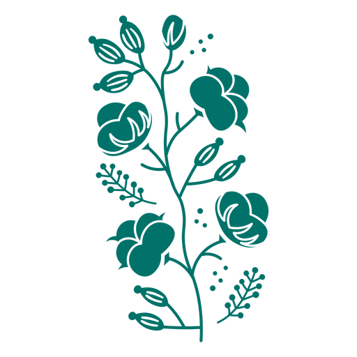 Flowers and fruits plant cut out PNG Design