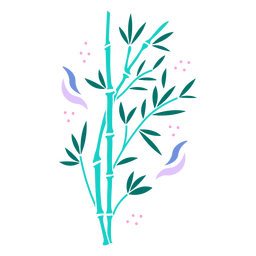 Bamboo plant flat  PNG Design