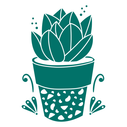 Succulent in a pot cut out PNG Design