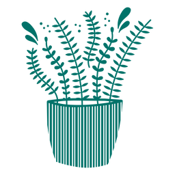 Farne in einem Topf ausgeschnitten PNG-Design