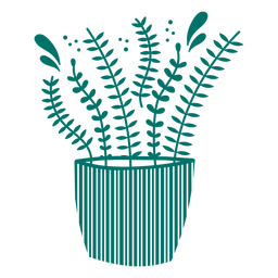 Ferns in a pot cut out Transparent PNG