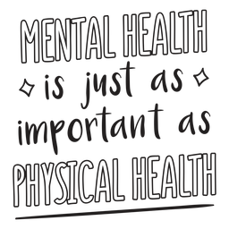 Mental Health Is Important Quote Stroke PNG & SVG Design For T-Shirts