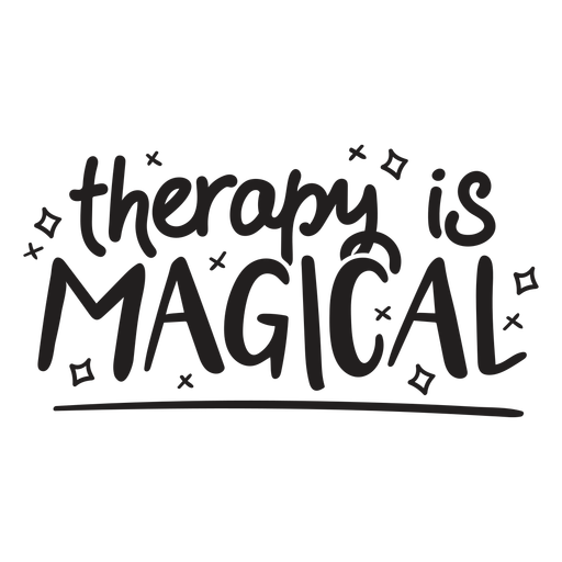 Therapy is magical quote filled stroke PNG Design