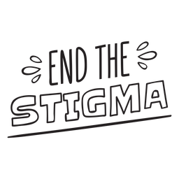 End the stigma quote stroke PNG Design Transparent PNG