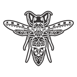 Mandala wasp PNG Design