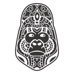 Gorilla head mandala
