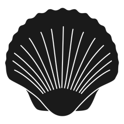 Sea shell cut out PNG Design