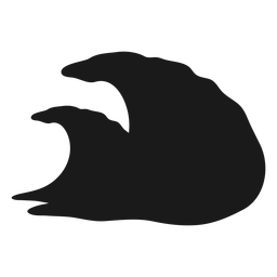 Ocean waves silhouette PNG Design