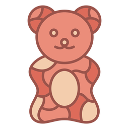Gummy bears color stroke PNG Design