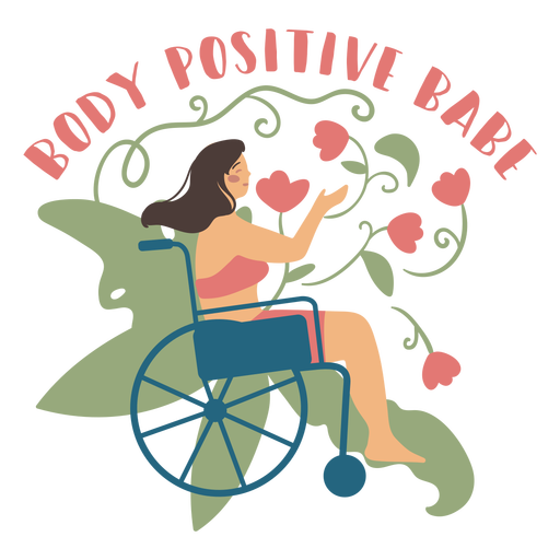 Body positive babe badge PNG Design