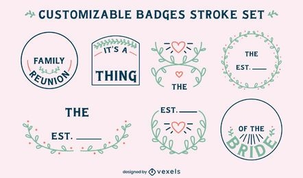 Family badges customizable set