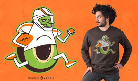 Avocado football player t-shirt design