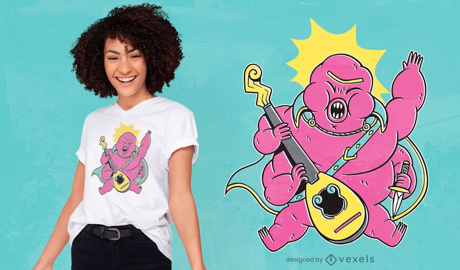 Tardigrade character t-shirt design Tardigrade character t-shirt design