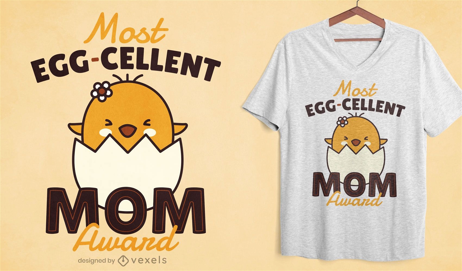 Most eggcelent mom t-shirt design