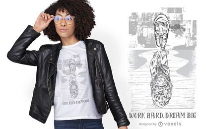 Katzenreflexionstiger-T-Shirt Design