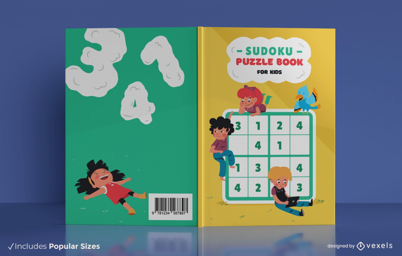 Diseño de portada de libro infantil Sudoku