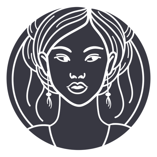 Woman front view cut out badge
