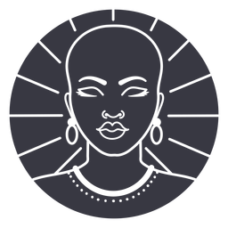 Bald Woman Cut Out Badge PNG & SVG Design For T-Shirts