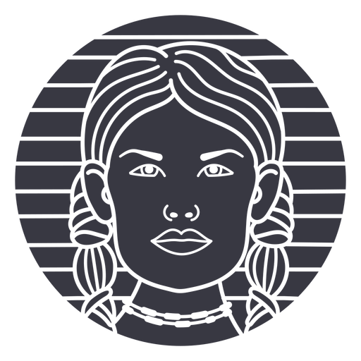 Indigenous girl cut out badge