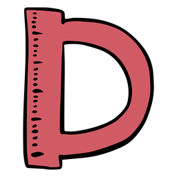 Letter D color stroke Transparent PNG
