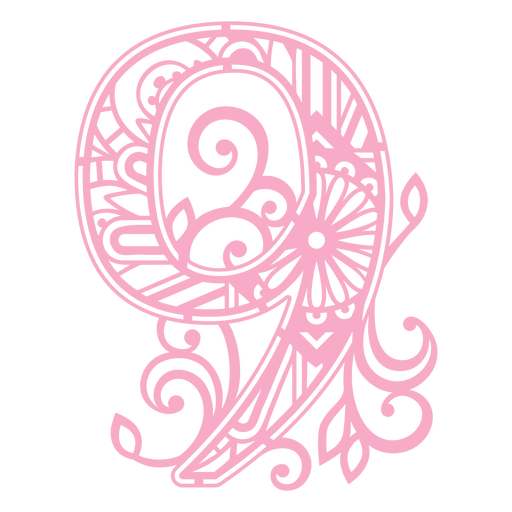 Mandala Monogramme Femenine Swirl - 0 PNG-Design