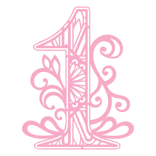 Mandala Monogramme Femenine Swirl - 8 PNG-Design