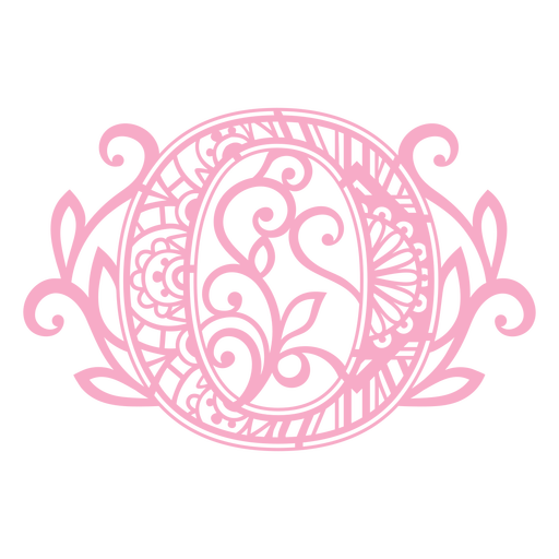 Mandala Monogramme Femenine Swirl - 9 PNG-Design