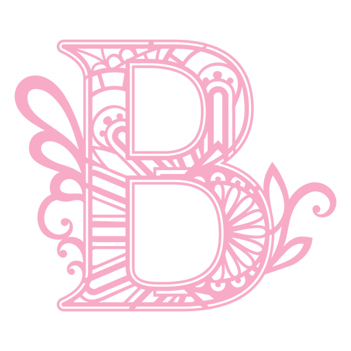 Pink letter B mandala