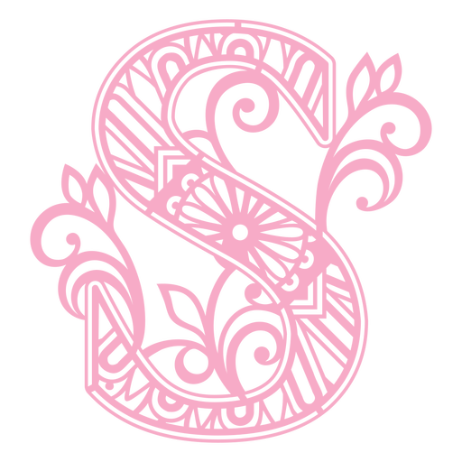 the letter s in pink