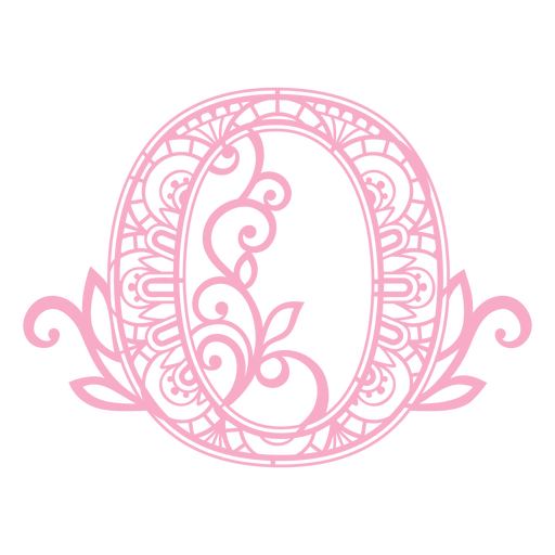Mandala Monogramme Femenine Swirl - 24 PNG-Design