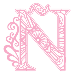 Pink letter Ñ mandala PNG Design Transparent PNG