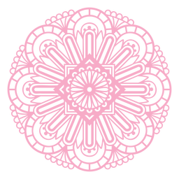 Pink mandala organic design Transparent PNG
