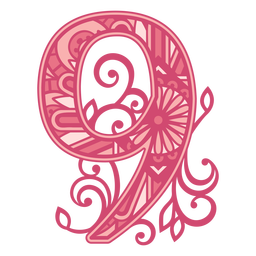 Mandala Monogramas Femenino Remolino - 41 Diseño PNG