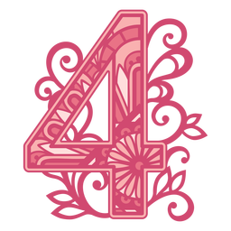 Mandala Monogramas Femenino Remolino - 46 Diseño PNG