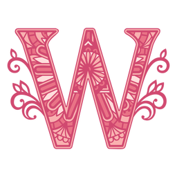 Mandala Monogramas Femenino Remolino - 54 Diseño PNG