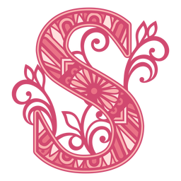 Mandala Monogramas Femenino Remolino - 58 Diseño PNG