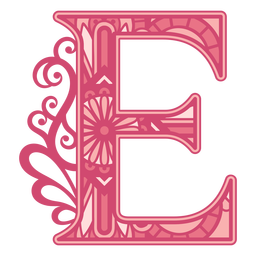 Opaque pink letter E mandala PNG Design Transparent PNG