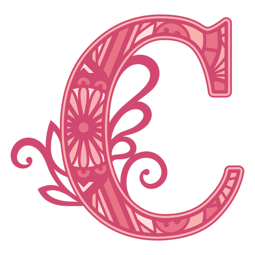 c letter pink