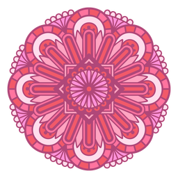 Pink mandala design color stroke PNG Design