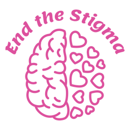 End the stigma badge PNG Design