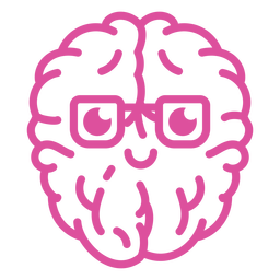 Cute brain stroke PNG Design