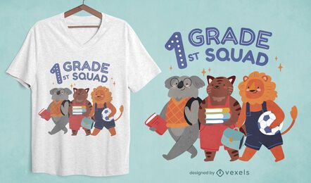 Design de t-shirt para esquadrão de primeira série