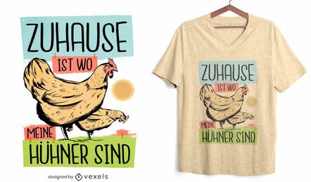 Diseño de camiseta de cita de casa de granja de pollos Diseño de camiseta de cita de casa de granja de pollos