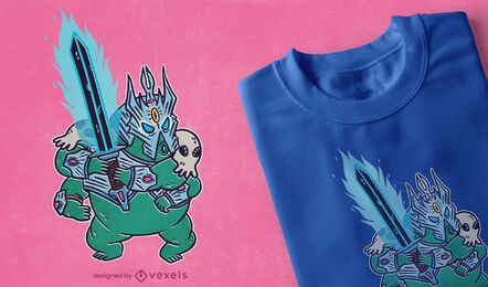 Diseño de camiseta Tardigrade warrior RPG