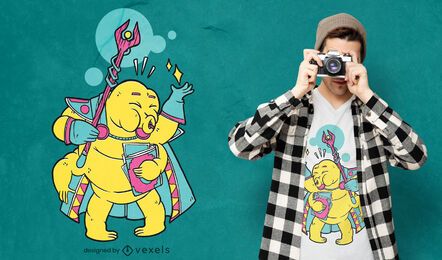 Tardigrade Zauberer Magie RPG T-Shirt Design